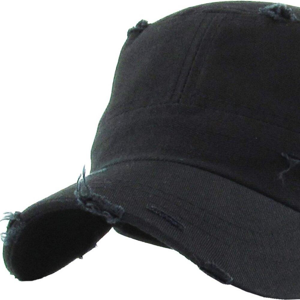 ❤️NWT❤️ Distressed Solid Black Adjustable Hat